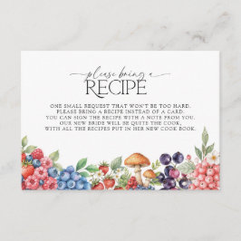 Botanische bosbessen neem een recept mee informatiekaartje