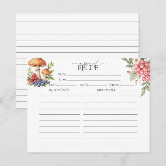 Botanische bosbessen | Recept Kaarten (Voorkant / Achterkant)