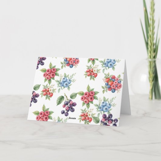 Botanische Bosbessen Zoet Bedankkaart (Achterkant)