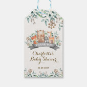 Botanische bosdieren / grillig bos cadeaulabel (Voorkant)