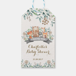 Botanische bosdieren / grillig bos cadeaulabel