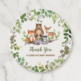 Botanische bosdieren Verjaardagsdouche Bedankjes Labels