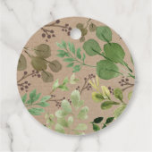 Botanische bosdieren Verjaardagsdouche Bedankjes Labels (Achterkant)