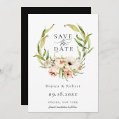 Botanische bosgrond met grote kans om de datum op aankondiging (Voorkant / Achterkant)