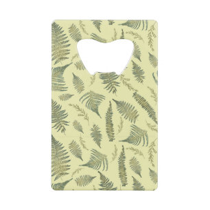 Botanische Bosvaren 1.1 Gele Crème BG Creditkaart Flessenopener