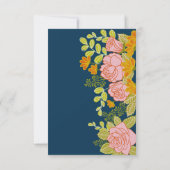 Botanische botanische botanische marineverbindinge RSVP kaartje (Achterkant)