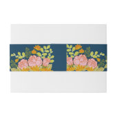 Botanische botanische botanische marineverbindinge uitnodigingen wikkel (Achterkant Voorbeeld)