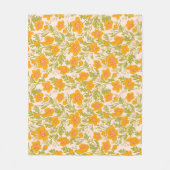 Botanische  boterbloem fleece deken (Voorkant)