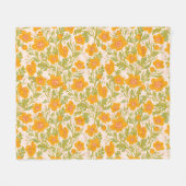 Botanische boterbloem fleece deken (Voorkant (Horizontaal))