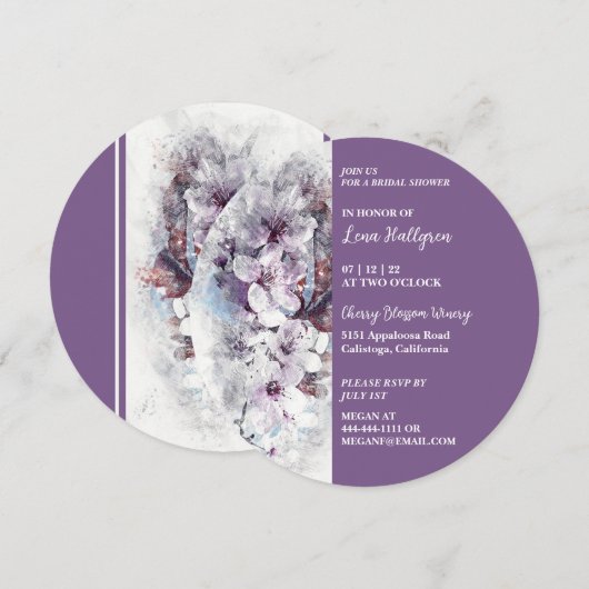 Botanische Bouquet Bridal Shower Kaart (Voorkant / Achterkant)