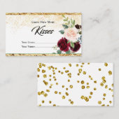 Botanische Bouquet hoeveel Kisses Bridal Enclosu Informatiekaartje (Voorkant / Achterkant)