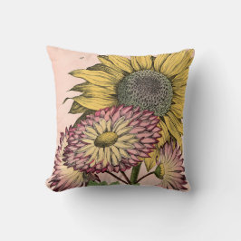  botanische Bouquet op roze Kussen