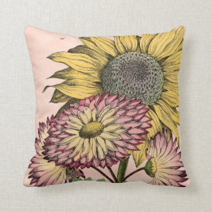botanische Bouquet op roze Kussen
