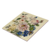  botanische Bouquet van gemengde bloemen Tegeltje (Zijkant)