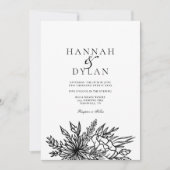 Botanische Bouquet Wedding QR Code Kaart (Voorkant)