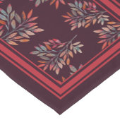 Botanische Bourgogne bessen & bladeren rode strepe Korte Tafelloper (Hoek)