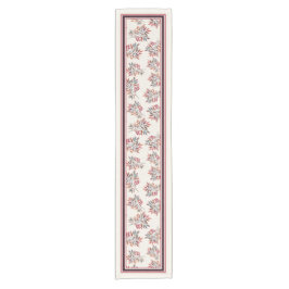 Botanische Bourgogne bessen & bladeren rode strepe Korte Tafelloper