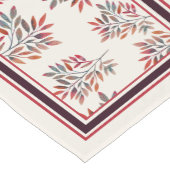 Botanische Bourgogne bessen & bladeren rode strepe Korte Tafelloper (Hoek)