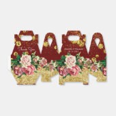 Botanische Bourgogne Elegant Wedding for Box Bedankdoosjes (Uitgevouwen)