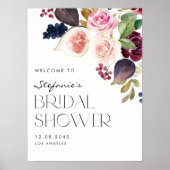 Botanische Bourgogne en Fig Vrijgezellenfeest Welk Poster (Voorkant)