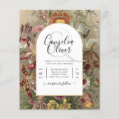  botanische Bourgogne Floral Wedding Invite (Voorkant)