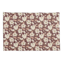 Botanische Bourgogne Rode Beige Lelie Bloemenpatro