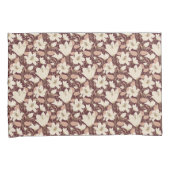 Botanische Bourgogne Rode Beige Lelie Bloemenpatro Kussensloop (Voorkant-Rechts)