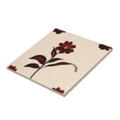 Botanische Bourgondische bloemen met goud Tegeltje (Zijkant)