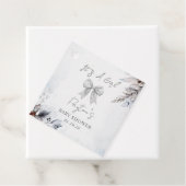 Botanische Bow Winter Sneeuwmeisje Baby shower Bedankjes Labels (In situ)