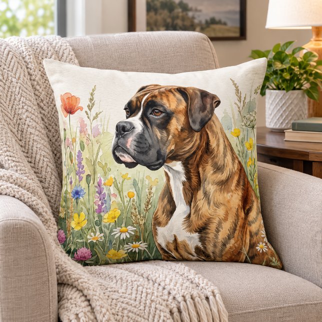 Botanische Boxer Hond Kussen (Creator heeft geüpload)