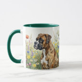 Botanische Boxer Hond Mok (Links)