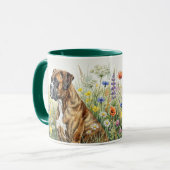 Botanische Boxer Hond Mok (Voorkant links)