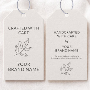 Botanische branding kleine onderneming minimalisti cadeaulabel