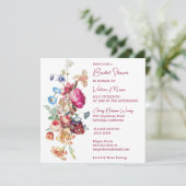  botanische bridale douche-uitnodiging kaart (Staand voorkant)