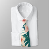Botanische bries – Tropische bloemen patroon hals Stropdas (Gebonden)