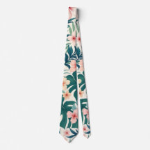 Botanische bries – Tropische bloemen patroon hals