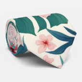 Botanische bries – Tropische bloemen patroon hals Stropdas (Opgerold)