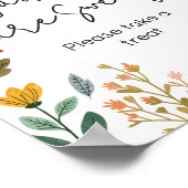 Botanische Bright Wildflower Baby's zijn zoet Poster (Hoek)