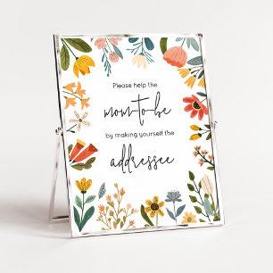 Botanische Bright Wildflower Envelope Station Poster