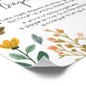 Botanische Bright Wildflower Late Night Luiers Poster (Hoek)