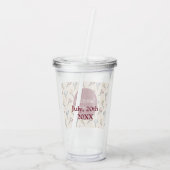 Botanische Bruidsmeisje Acryl Drinkbeker (Achterkant)