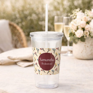 Botanische Bruidsmeisje Acryl Drinkbeker