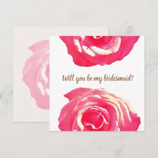 Botanische bruidsmeisje bruiloft Kaart (Voorkant / Achterkant)