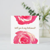 Botanische bruidsmeisje bruiloft Kaart (Staand voorkant)