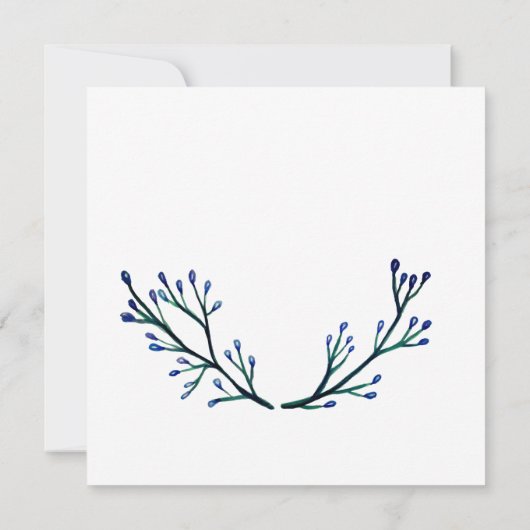 Botanische bruidsmeisje bruiloft Kaart (Achterkant)