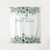 Botanische Bruidsuitnodiging met Modern Groene Tin Wandkleed (Voorkant)