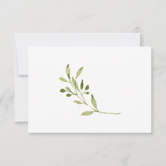 Botanische bruiloft bespaart de datum-uitnodiginge kaart (Achterkant)