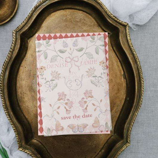 botanische bruiloft Bewaar de datum Overlay Vellum Uitnodigingen