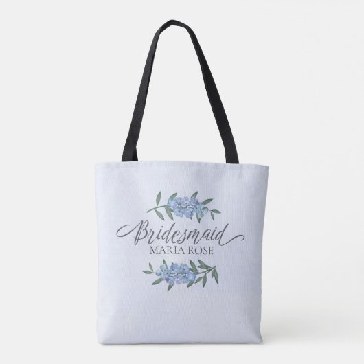 Botanische bruiloft bruidsmeisje Floral Gift Tote Bag (Achterkant)