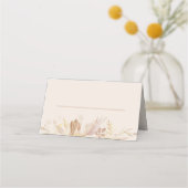 Botanische bruiloft crème verbrand Sinaasappel gep Plaatskaartje (Voorkant)